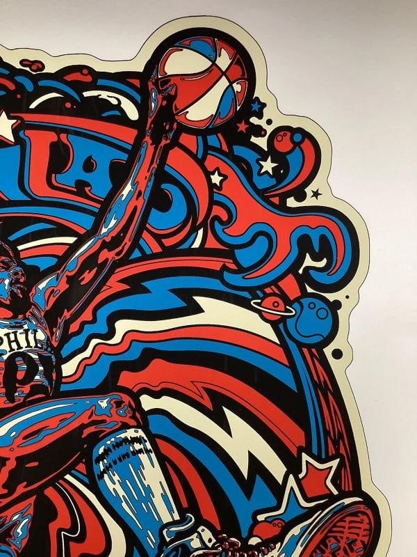 Julius Erving Signed Pearl Jam Poster Ames Philadelphia 9/9/24 Autograph BAS - 6