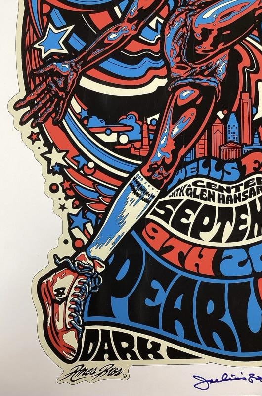 Julius Erving Signed Pearl Jam Poster Ames Philadelphia 9/9/24 Autograph BAS - 8