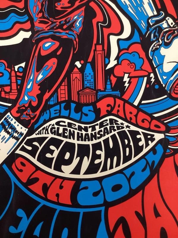 Julius Erving Signed Pearl Jam Poster Ames Philadelphia 9/9/24 Autograph BAS - 9