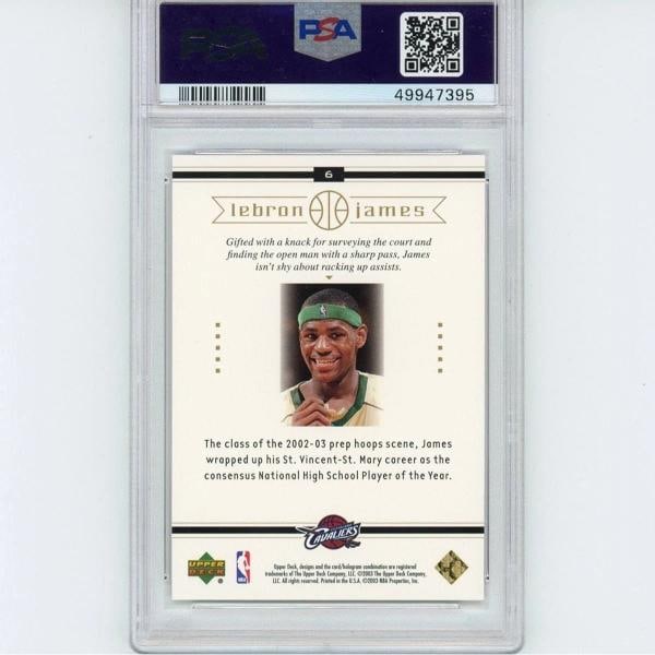 LeBron James 2003-04 Upper Deck Box Set #6 Rookie Card (PSA 10) - 2