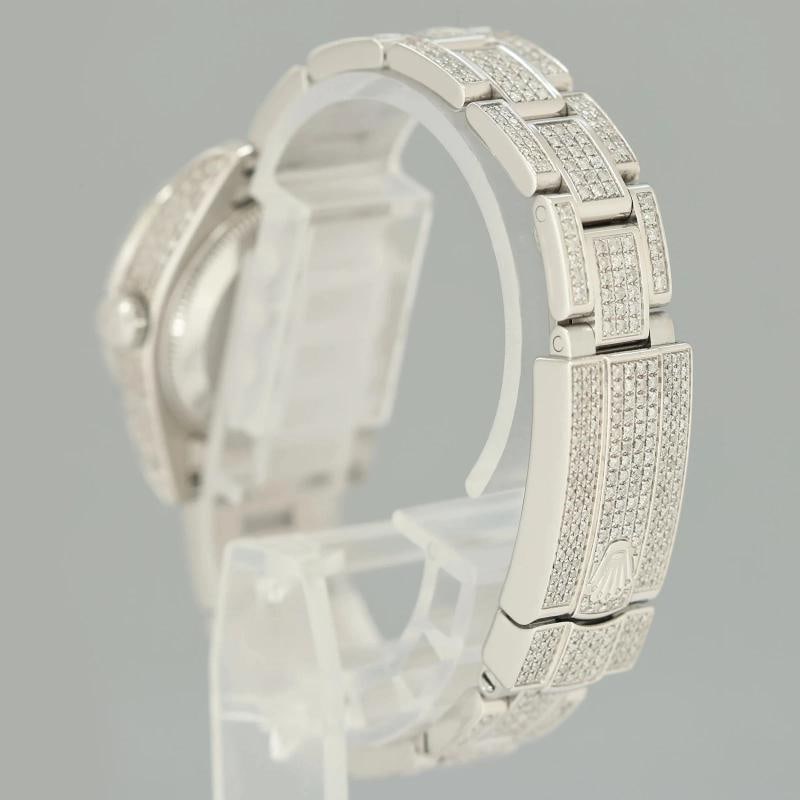 PAPERS DIAMOND SAPPHIRE Rolex Oyster Perpetual 26mm Diamond Dial 176200 Watch - 4