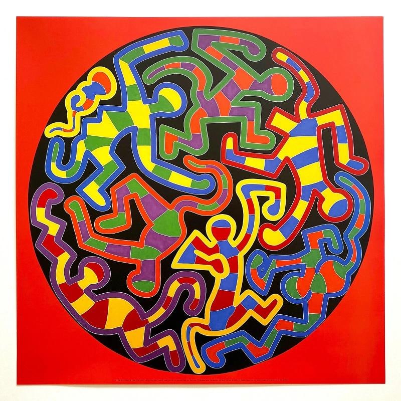 KEITH HARING ESTATE RARE 1999 LITHOGRAPH PRINT POP ART POSTER MONKEY PUZZLE 1988 - 10