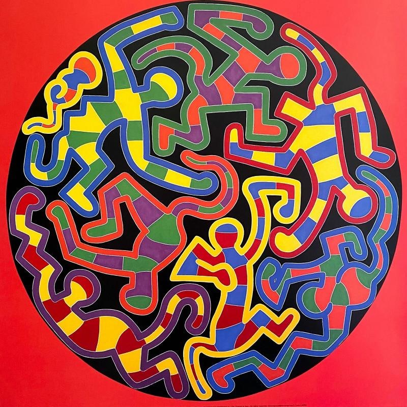 KEITH HARING ESTATE RARE 1999 LITHOGRAPH PRINT POP ART POSTER MONKEY PUZZLE 1988 - 2