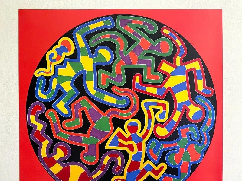 KEITH HARING ESTATE RARE 1999 LITHOGRAPH PRINT POP ART POSTER MONKEY PUZZLE 1988 - 3
