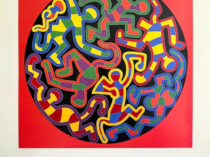 KEITH HARING ESTATE RARE 1999 LITHOGRAPH PRINT POP ART POSTER MONKEY PUZZLE 1988 - 4