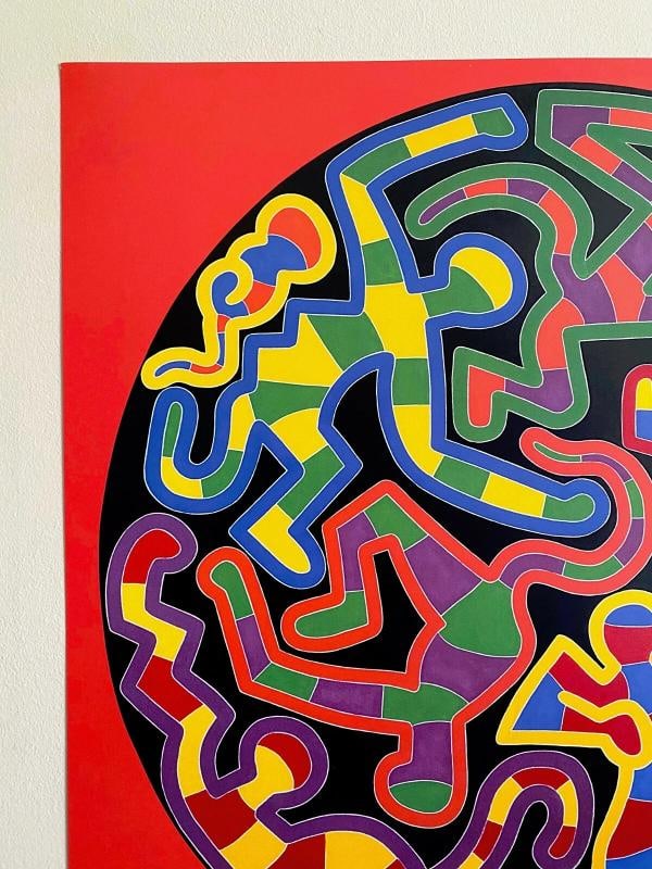 KEITH HARING ESTATE RARE 1999 LITHOGRAPH PRINT POP ART POSTER MONKEY PUZZLE 1988 - 5