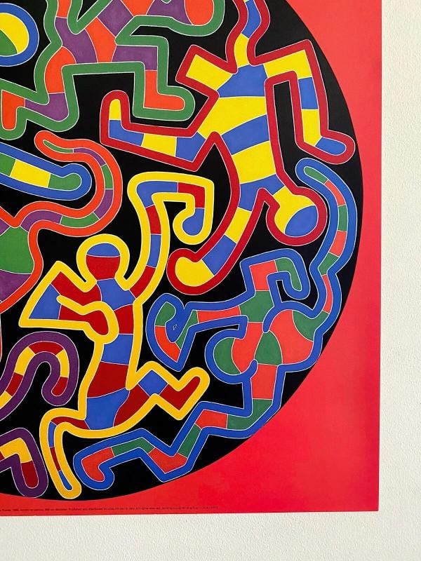 KEITH HARING ESTATE RARE 1999 LITHOGRAPH PRINT POP ART POSTER MONKEY PUZZLE 1988 - 8