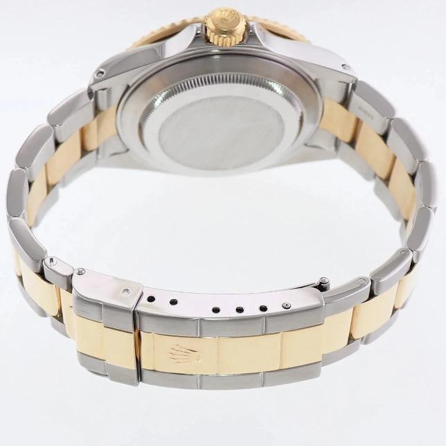MINT 2000 Rolex Gold Buckle Rolex Submariner 16613 Two Tone Silver Serti Diamond - 6