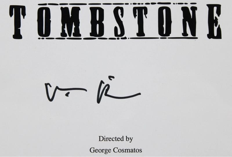 Val Kilmer Tombstone Signed Replica Movie Scrip (JSA) - 2