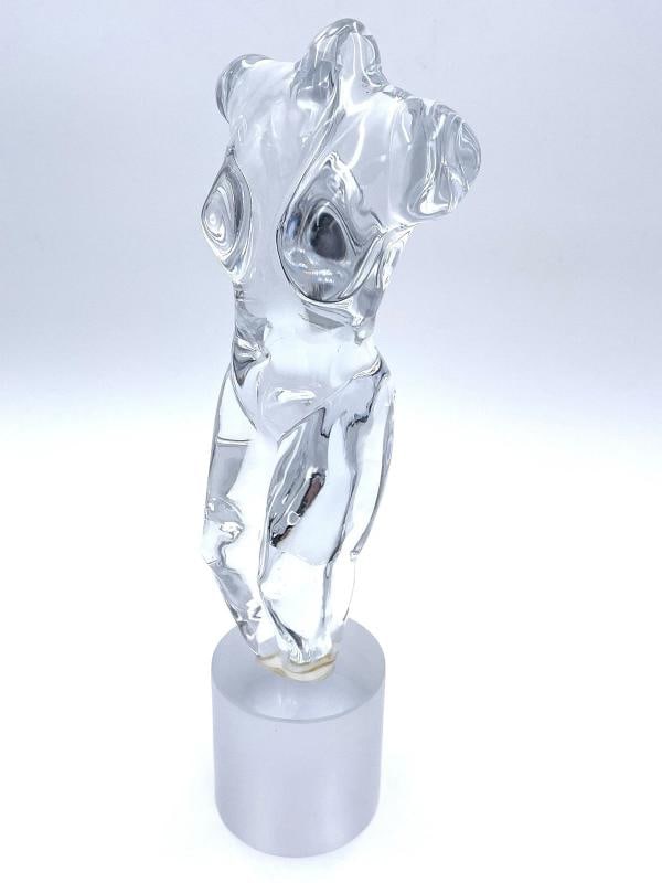 VINTAGE HUGE MURANO NUDE BODY/TORSO ITALIAN GLASS SCULPTURE SIGNED W/ LIGHT - 4