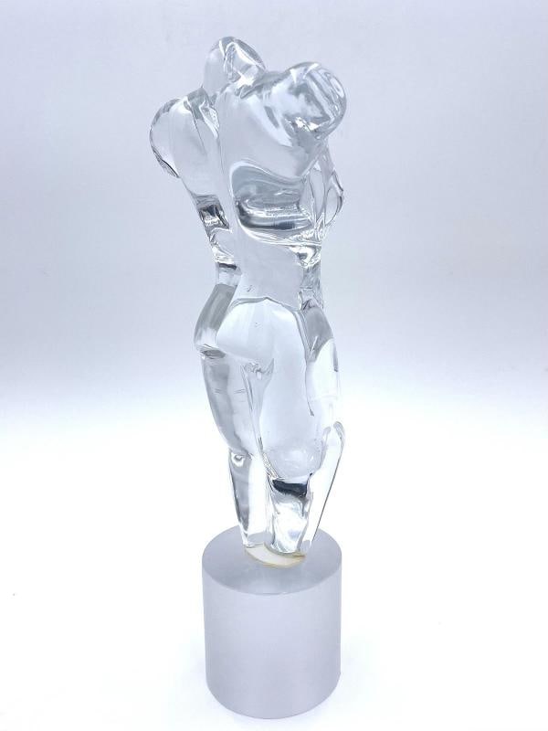 VINTAGE HUGE MURANO NUDE BODY/TORSO ITALIAN GLASS SCULPTURE SIGNED W/ LIGHT - 7