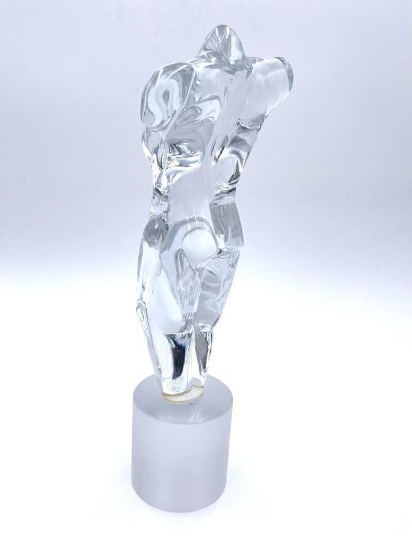 VINTAGE HUGE MURANO NUDE BODY/TORSO ITALIAN GLASS SCULPTURE SIGNED W/ LIGHT - 8