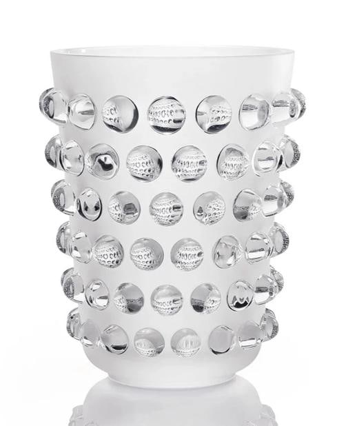 Crystal Mossi Clear Vase In The Style Of Lalique (8"H) - 4