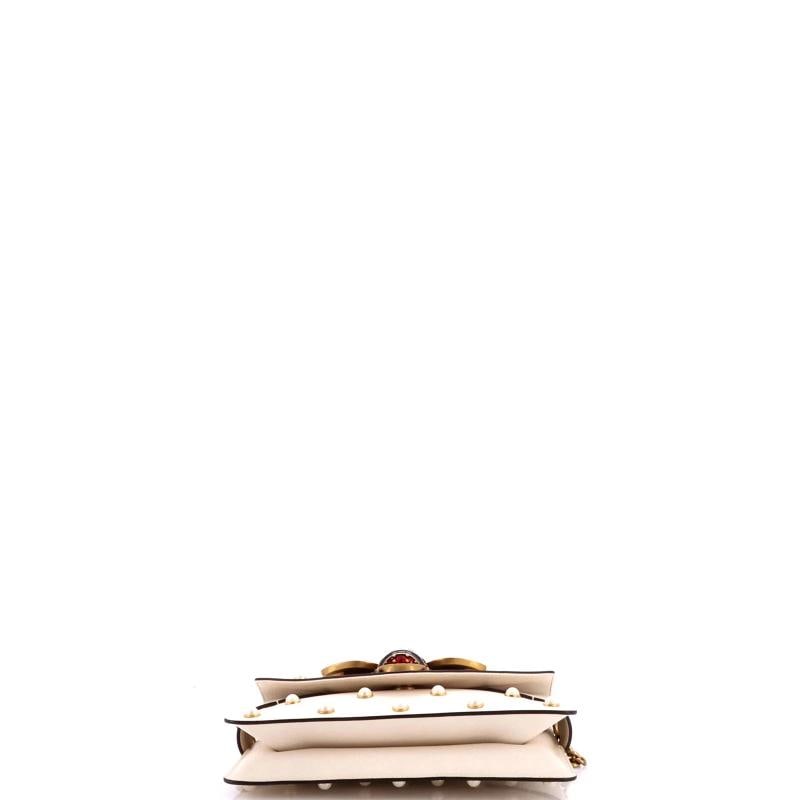 Gucci Broadway Pearly Bee Shoulder Bag Embellished Leather Mini - 4