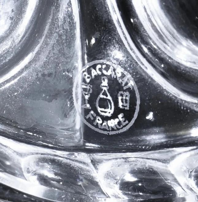 Baccarat Crystal Large Mƒ©daillon Candle Holders With Hurricanes Set Of Two - 15