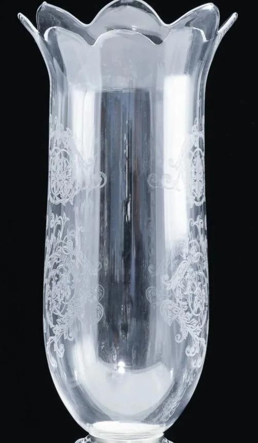 Baccarat Crystal Large Mƒ©daillon Candle Holders With Hurricanes Set Of Two - 7