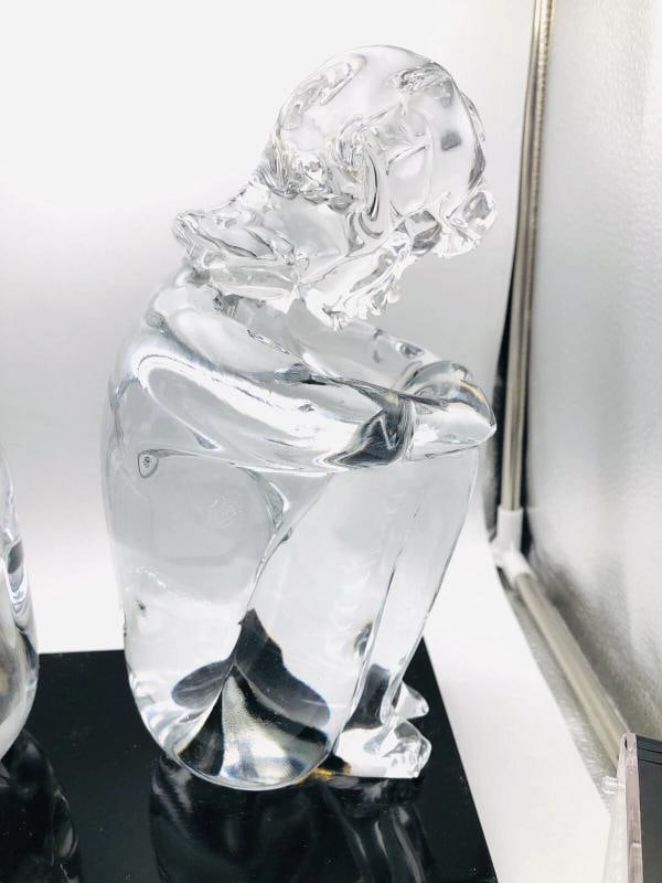 MURANO ITALIAN ART GLASS BY LOREDANO ROSIN SIGNED BOY/ GIRL SCULPTURE - 4