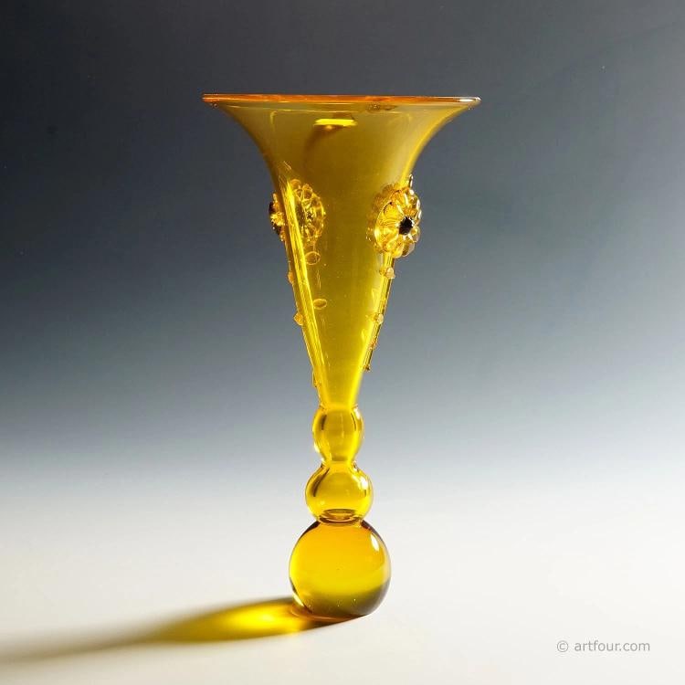Vintage Murano Art Glass Vase by Franco Moretti ca. 1970s - 2