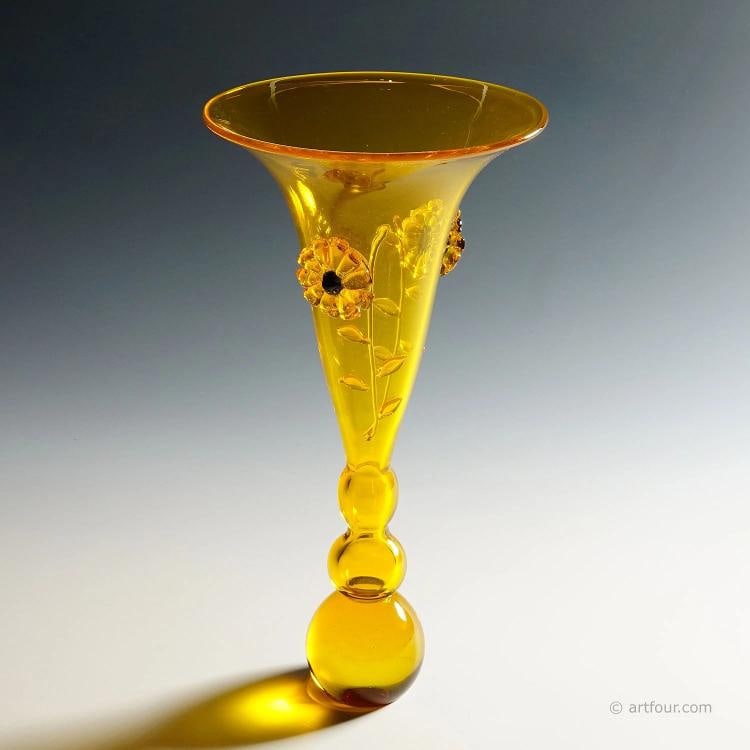 Vintage Murano Art Glass Vase by Franco Moretti ca. 1970s - 3