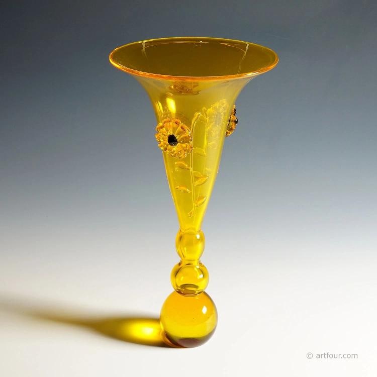 Vintage Murano Art Glass Vase by Franco Moretti ca. 1970s - 4