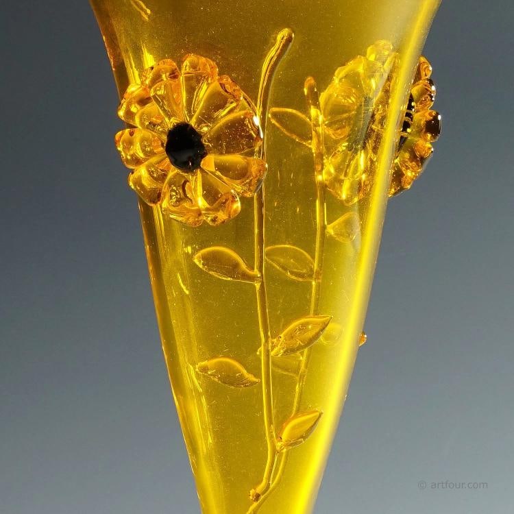 Vintage Murano Art Glass Vase by Franco Moretti ca. 1970s - 5