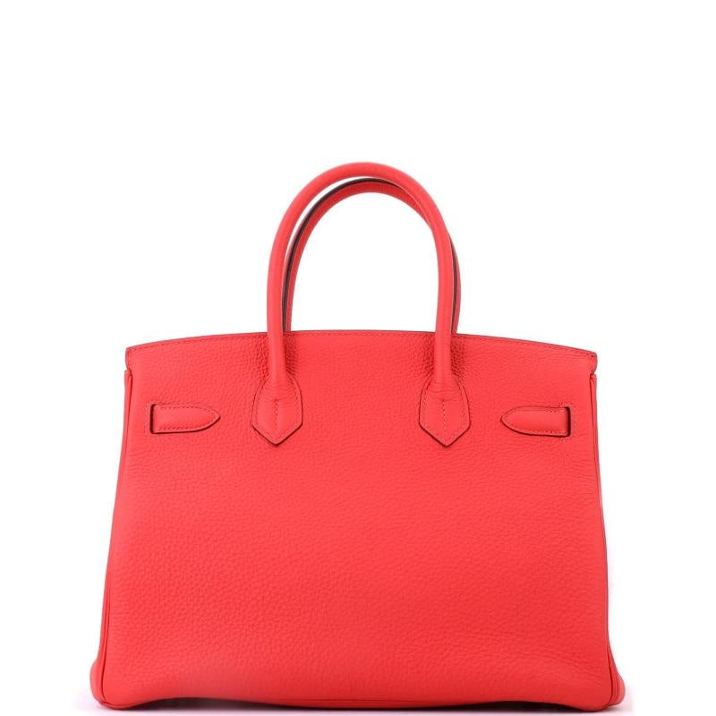 Hermes Birkin Handbag Red Togo with Palladium Hardware 30 - 3