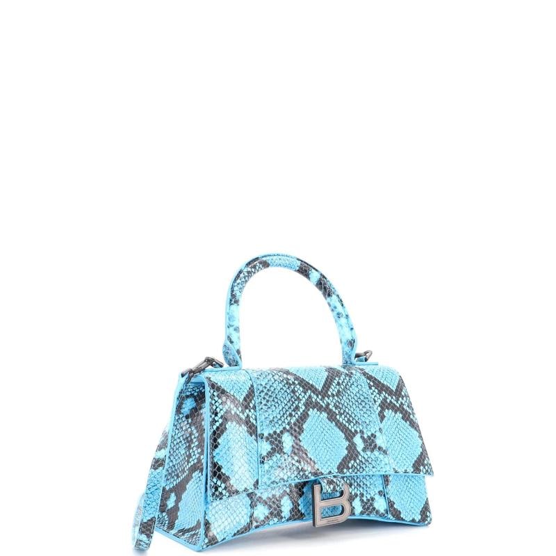 Balenciaga Hourglass Top Handle Bag Python Embossed Leather Small - 2
