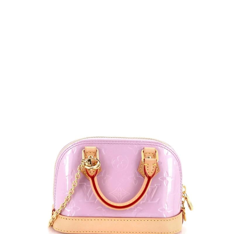 Louis Vuitton Alma Charm Chain Handbag Monogram Vernis Nano - 3