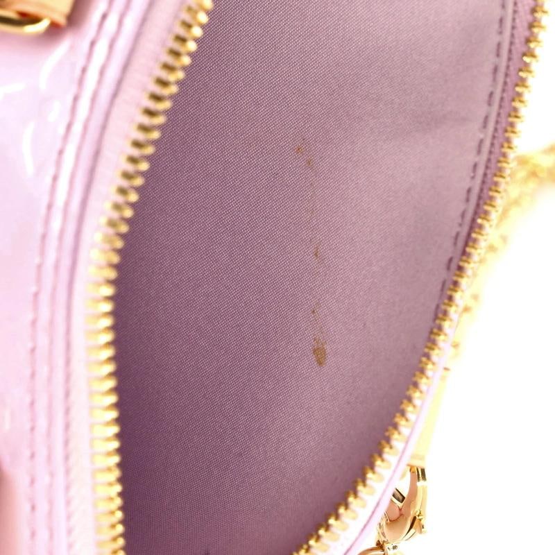 Louis Vuitton Alma Charm Chain Handbag Monogram Vernis Nano - 8