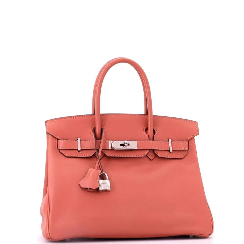 Hermes Birkin Handbag Pink Swift with Palladium Hardware 30 - 3