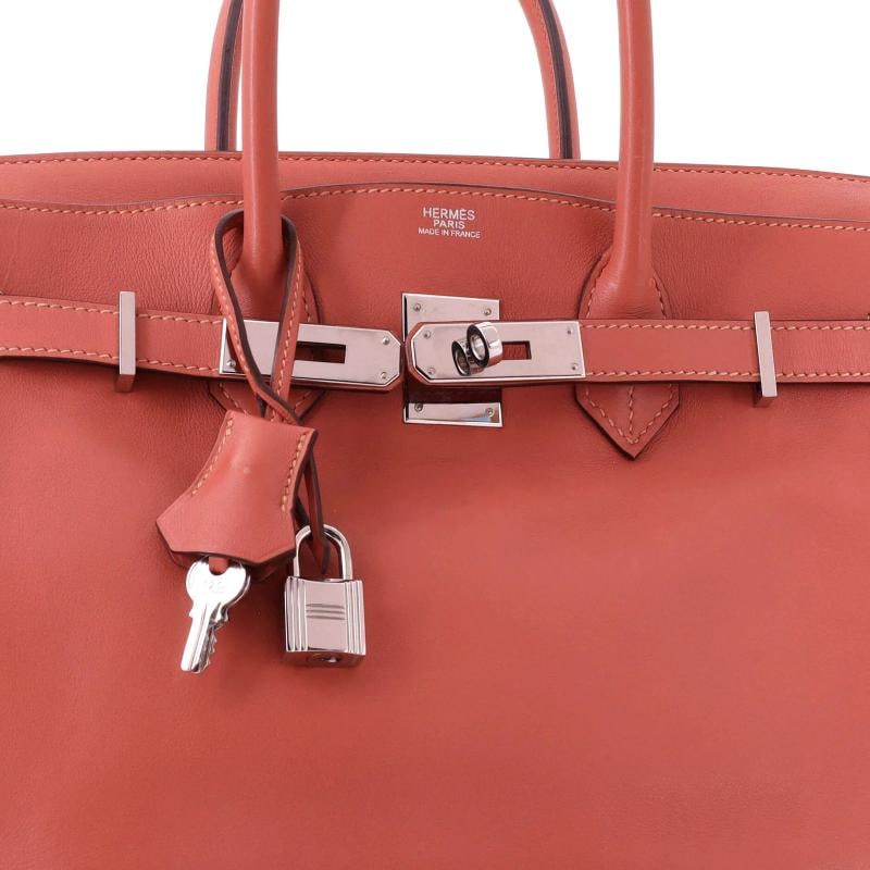 Hermes Birkin Handbag Pink Swift with Palladium Hardware 30 - 7