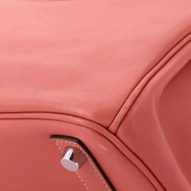 Hermes Birkin Handbag Pink Swift with Palladium Hardware 30 - 8