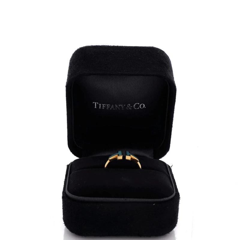 Tiffany & Co. T Wire Ring 18K Yellow Gold with Turquoise - 2