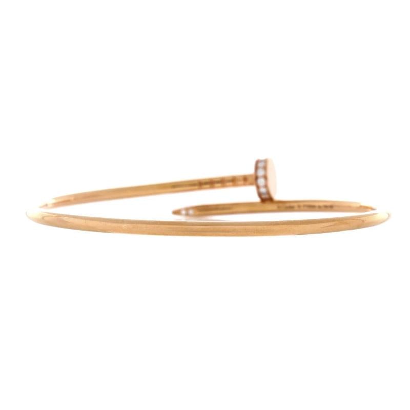 Cartier Juste un Clou Bracelet 18K Rose Gold with Diamonds Small - 3