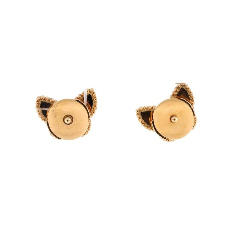 Van Cleef & Arpels Sweet Alhambra Butterfly Stud Earrings 18K Yellow Gold - 3