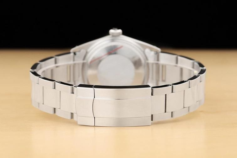 ROLEX MENS DATEJUST 16014 PINK DIAMOND DIAL 18K WHITE GOLD STEEL OYSTER WATCH - 6