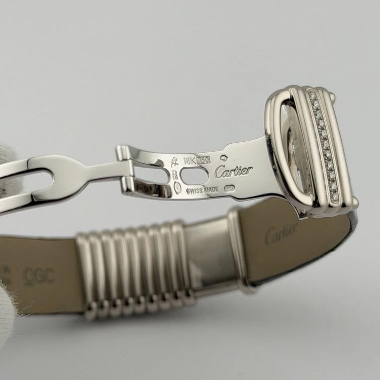 Cartier Declaration 2611 WT000450 18k White Gold 6 Diamond Bars Titanium - 14