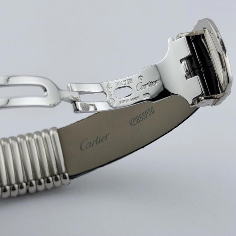 Cartier Declaration 2611 WT000450 18k White Gold 6 Diamond Bars Titanium - 8