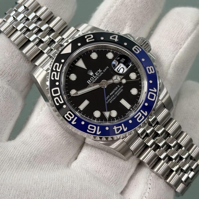 Rolex GMT Master II Batgirl 126710BLNR Black Blue Bezel Steel Jubilee Box Paper - 5