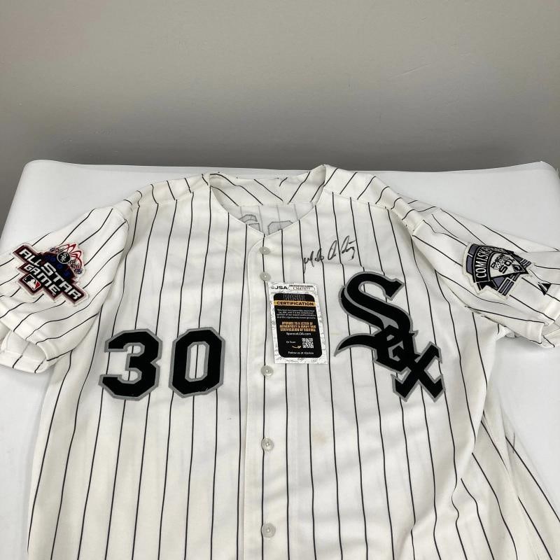 Magglio Ordon Signed 2003 Game Used Chicago White Sox Jersey With JSA COA: Sport: Baseball,Signed: Yes,Autograph Authentication: James Spence Authentication (JSA),Original/Reprint: Original,Product: Jersey,Country of Origin: United States