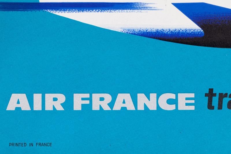 Original Air France Poster, Nathan, Boeing 707, Aviation, Mid Century, 1962 - 5