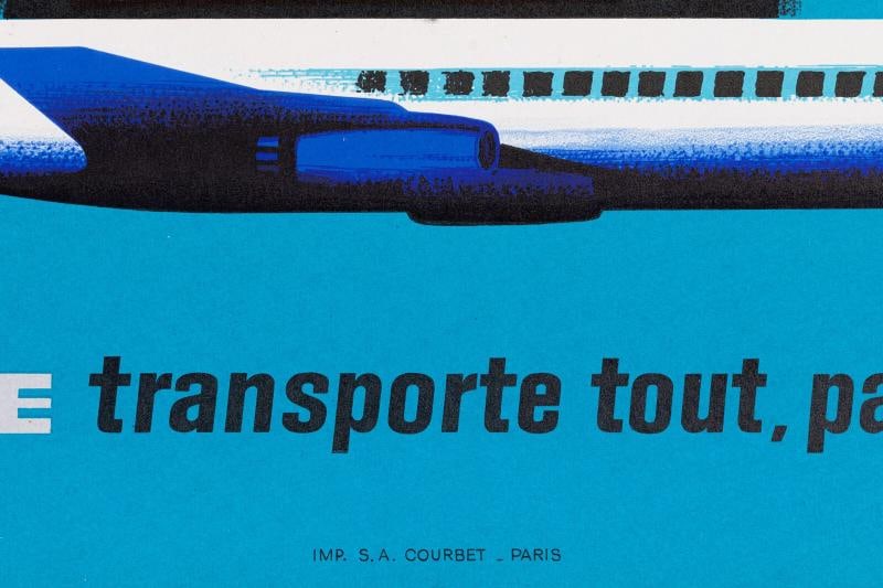 Original Air France Poster, Nathan, Boeing 707, Aviation, Mid Century, 1962 - 6