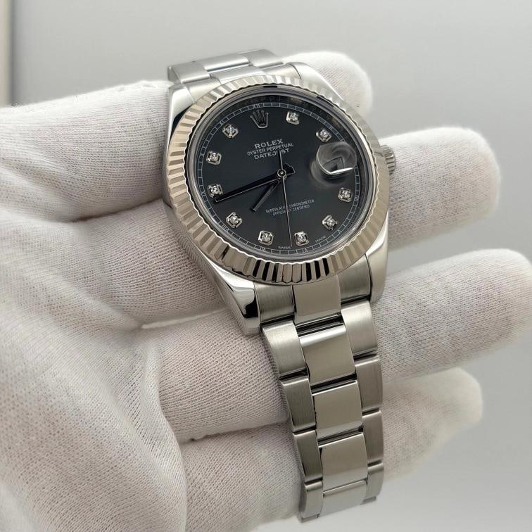 Rolex Datejust II 116334 41mm Rhodium Diamond Dial Stainless Steel Box Paper - 3