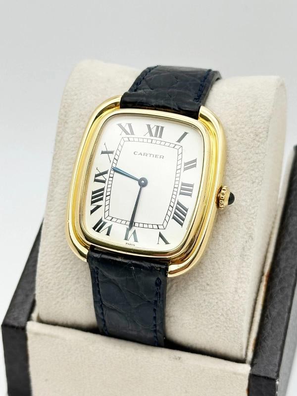 Vintage Cartier Jumbo Gondole 97050 PARIS STAMPED 18K Yellow Gold Box Booklet - 4