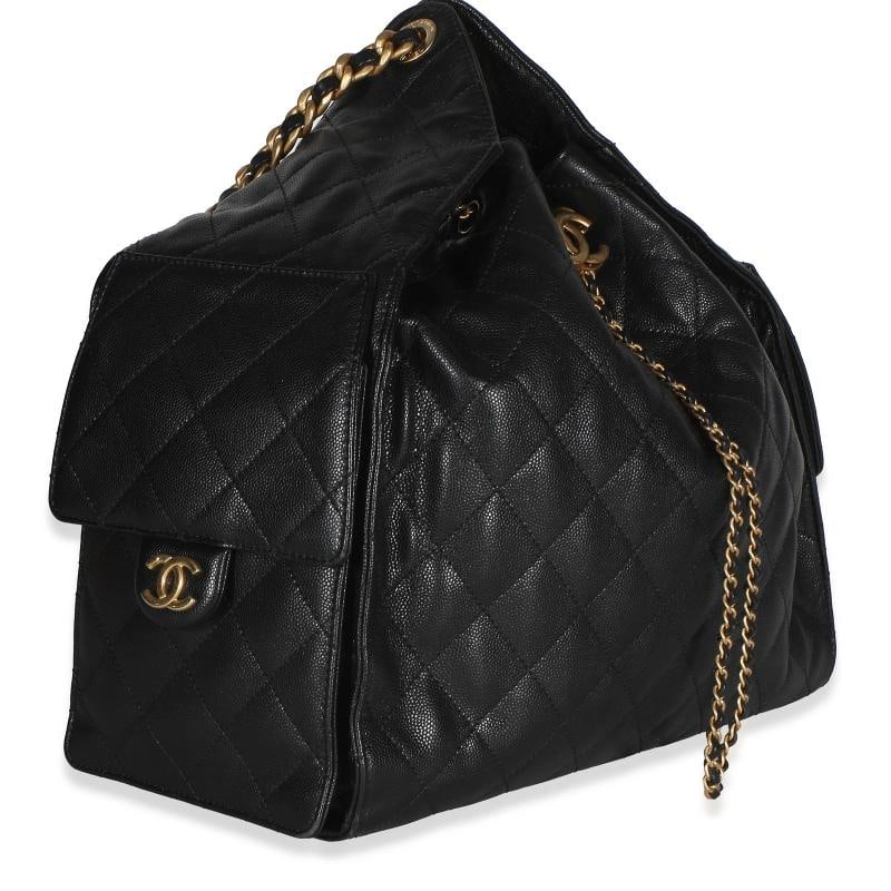 Chanel Black Quilted Caviar Medium Chanel 25 Hobo - 3
