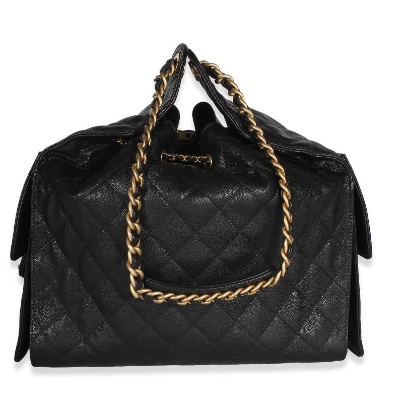 Chanel Black Quilted Caviar Medium Chanel 25 Hobo - 4