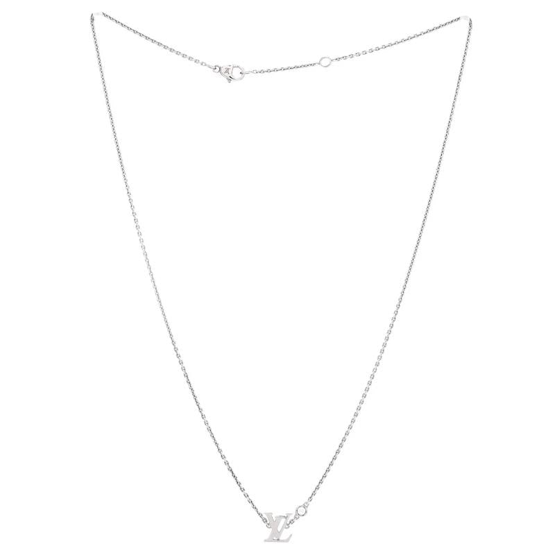 Louis Vuitton Idylle Blossom LV Pendant Necklace 18K White Gold with Diamond - 3