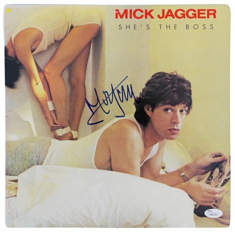 Mick Jagger Authentic Signed She's The Boss Album Cover W/ Vinyl JSA #Y58725 - 2