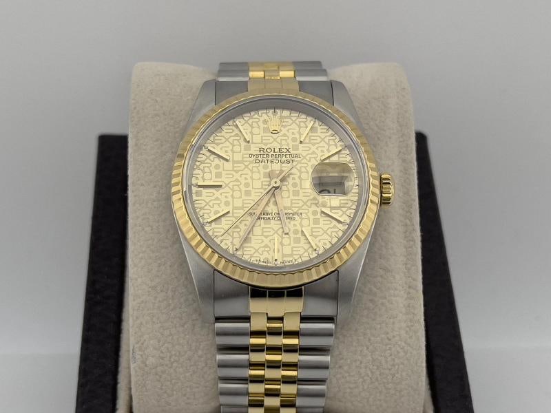 Rolex Datejust 16233 36mm Jubilee Dial 18K Yellow Gold Stainless Steel - 2