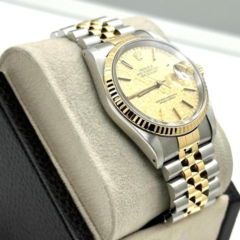 Rolex Datejust 16233 36mm Jubilee Dial 18K Yellow Gold Stainless Steel - 4
